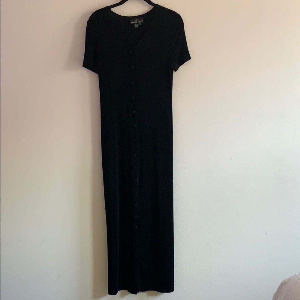 Vintage Carole Little Black Button down dress